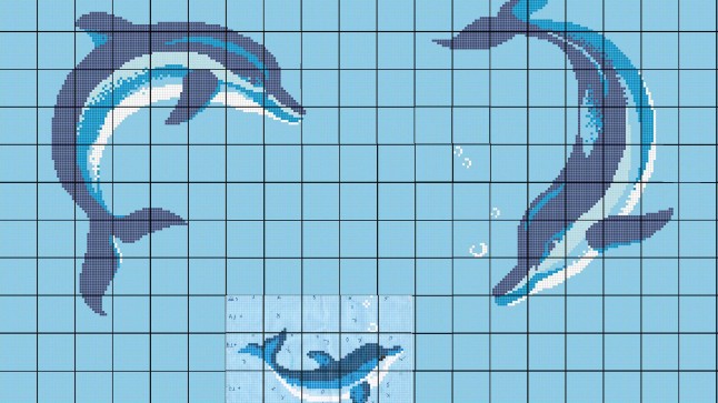 Tranh Mosaic Hồ Bơi 18