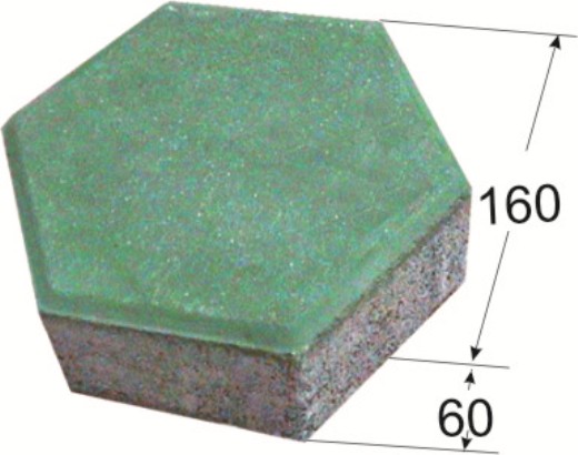 Gạch lát hè tự chèn kiểu lục giác 160x160x60 SIP-28