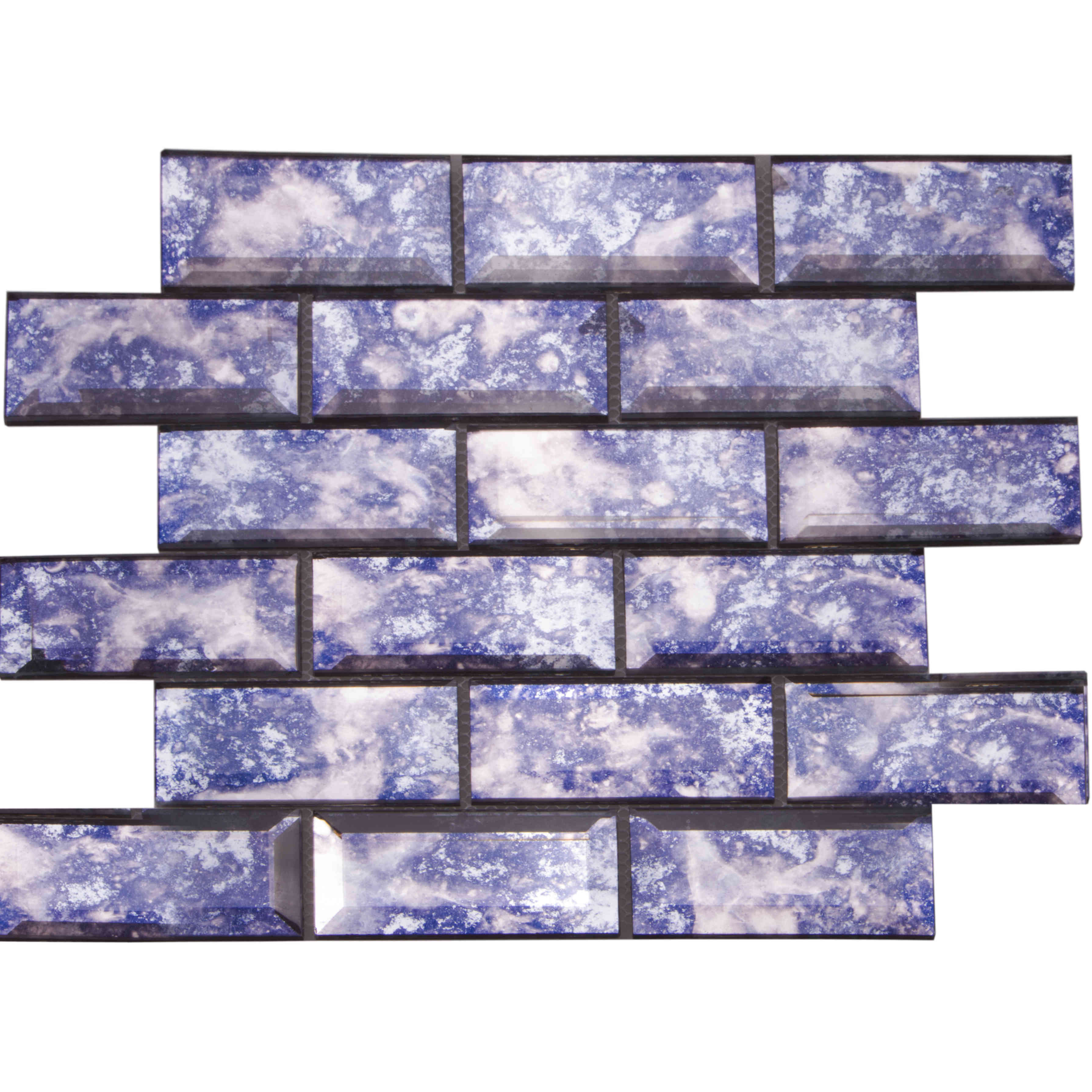 Gạch Mosaic cổ thủy tinh  Bosaier  298x347mm