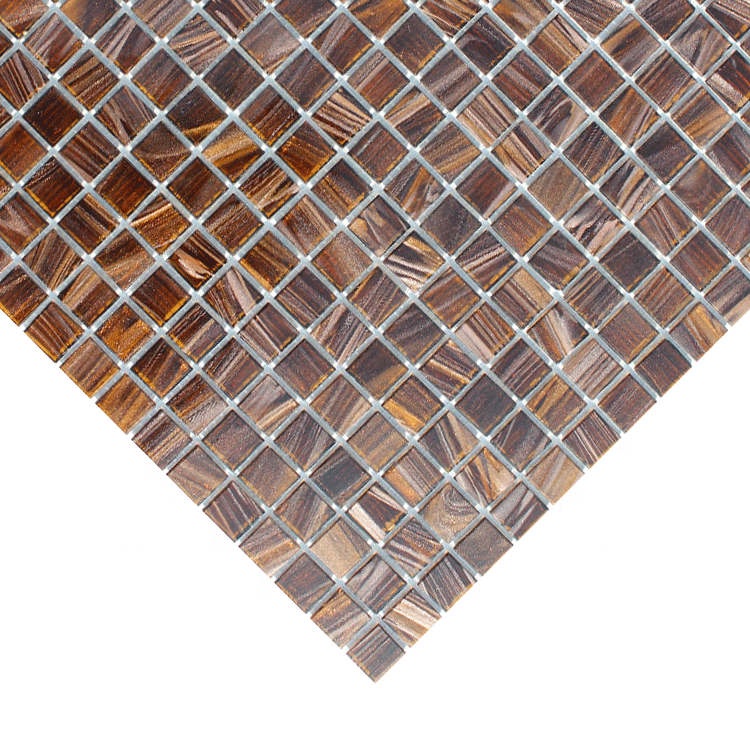 Gạch Mosaic thủy tinh màu cà phê XINGTAN  327*327mm
