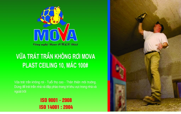 Vữa trát trần bám dính cao DSK-Mova Plast Ceiling 10
